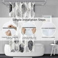 thumbnail image 5 of Yellow Shower Curtain for Bathroom Abstract Yellow Gray Watercolor Shower Curtain Set with Hooks Contemporary Oil Panting Fabric Waterproof Shower Curtains 72x72inches, 5 of 6