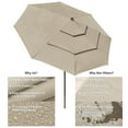 thumbnail image 4 of Yescom 10 Ft 3 Tier Patio Umbrella with Crank Handle Push to Tilt Aluminum Backyard, 4 of 9