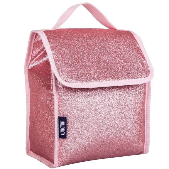 Wildkin Kids Insulated Reusable Lunch Bag (Pink Glitter)