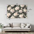 thumbnail image 2 of 8 Pack Art Acoustic Panels Elegant Dark Floral White Black Peonies Leafy Self Adhesive Absorbing Dampening Panels Self Adhesive for Nursery Game Room Bedroom 48"x32", 2 of 7