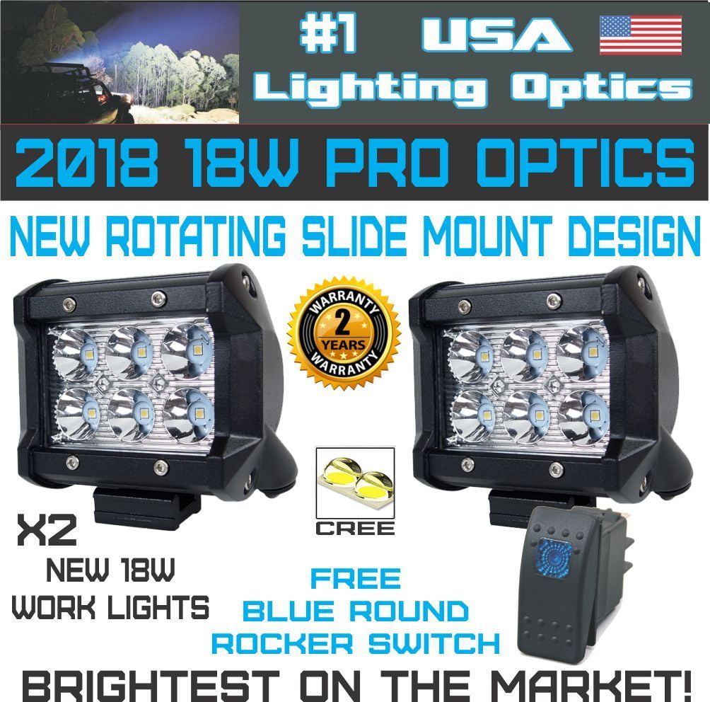 1 18W 4" Cree LED Work Light Bar Spot Beam Offroad 4WD UTE SUV Fog