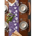 thumbnail image 5 of Hokiten Table Runners 70 Inches Long Dress Scarves, Purple Flower Farmhouse Coffee/Dining/Kitchen Table Decor, Holiday Table Runner, Country Garden Floral Aesthetics Plant 13x70 Inch, 5 of 7