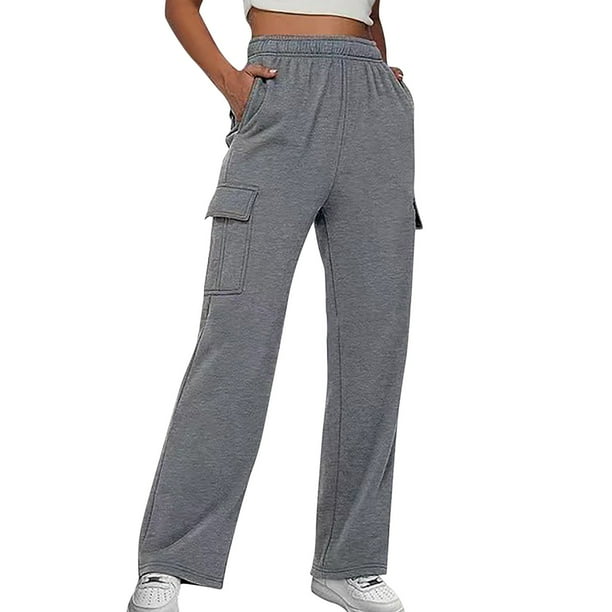 WILLBEST Pantalones Casuales elegantes para Mujer, con Cintura Elástica y Bolsillos Laterales para Entrenamientos y Actividades de Ocio Cómodos. Chica