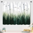 thumbnail image 4 of Forest Curtains for Bedroom,Misty Forest Nature and Woodland Green Fantasy Mountain Tree Windows Treatments Drapes for Kitchen Living Room Bathroom Curtains 2 Panel,42X54 Inch, 4 of 5