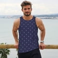 thumbnail image 6 of Cauagu Anchors Heart Blue Print Men's Sleeveless Muscle Shirts,Tank Tops Quick Dry Workout Tank Top Gym Muscle Tee Fitness Bodybuilding T Shirt for Men-Large, 6 of 7