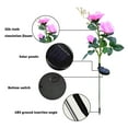 thumbnail image 4 of Harpi Solar Lights Outdoor Clearance, Solar Garden Lights Decor, Solar Flowers Decorative Lights with 3 Rose Flowers, 7 Color Changing Waterproof Solar Flowers for Outside Yard Pathway Decoration, 4 of 9