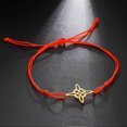 thumbnail image 3 of Pulsera de cuerda de cera con nudo de bruja LIKGREAT, colgante de nudo de brujería de acero inoxidable en la mano, amuleto Wicca, joyería, regalos de Navidad, 3 of 5