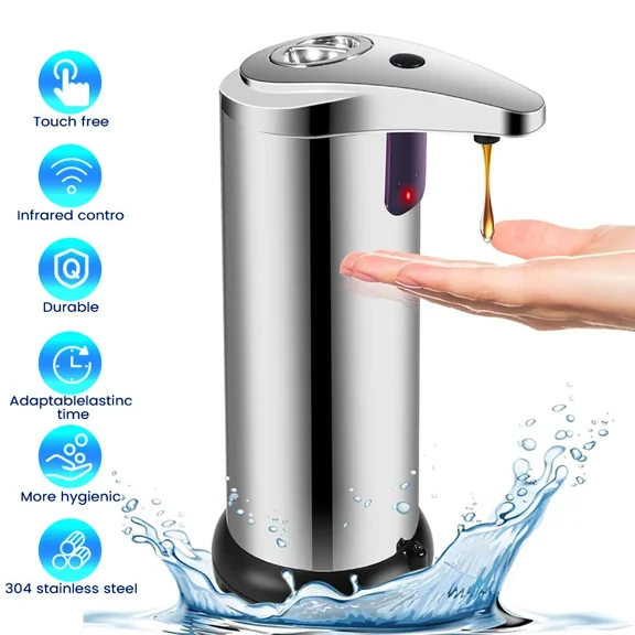 Stainless Steel Touchless Handsfree Automatic Ir Sensor Soap Liquid Dispenser Us