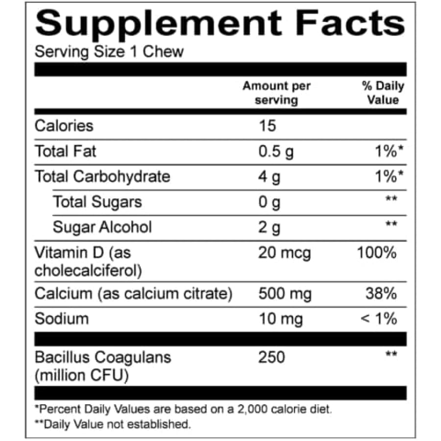 BariatricPal Sugar-Free Calcium Citrate Soft Chews 500mg with Probiotics - Orange Creamsicle Size: 90ct