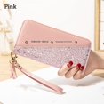 thumbnail image 1 of Fashion Glitter Clutch Card Holder Case Long Wallet Handbags Phone Bag Zipper Purse PINK, 1 of 8