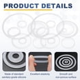 thumbnail image 3 of Uxcell Tri Clamps Gasket, (2.36" ID x 3.05" OD, White) (12 Pcs), Standard Sanitary Silicone Tri Clamps Fittings O-Ring TC Seal Gasket, Suit for - Pipe/Weld Ferrule/Clover Fittings, 3 of 6
