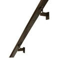 thumbnail image 7 of Modern Aluminum Handrail Grab Bar Kit, Adjustable Steel Brackets Included, Returns to Wall, 9 Foot Handrail, Bronze, 7 of 7