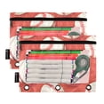 thumbnail image 2 of Baseball on Red 2 Pack Pencil Pouch for 3 Ring Binder Smooth Zipper Folders with Pockets Clear Window Pencil Case, 2 of 6