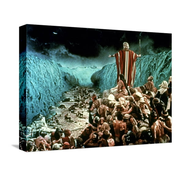 Art.com The Ten Commandments, Charlton Heston, 1956 Stretched Canvas Print Wall Art, 16" x 12"