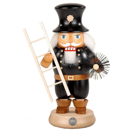 German nutcracker Chimney sweep, height 23 cm / 9 inch, original Erzgebirge by Müller Seiffen