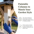 thumbnail image 4 of Homall 12x16 FT Wood Gazebo China Fir Permanent Pavilion with Galvanized Steel Hardtop Double Roof for Patio Garden Backyard, 4 of 7