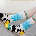 thumbnail image 3 of jinwen Colorful Patterned Crew Socks Novelty Casual Fashionable Dress Socks for Cycling Pattern 3 M-L, 3 of 8