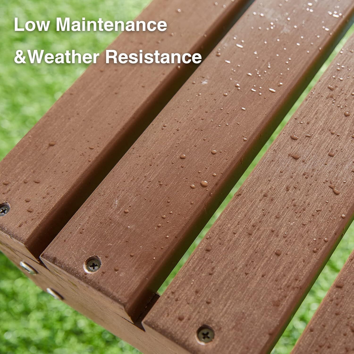 GONICHA Outdoor Adirondack Ottoman,Adirondack Footstool for Adirondack Chair Weather Resistant Foot Rest,Coffee
