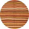 thumbnail image 1 of Ahgly Company Indoor Round Abstract Orange Contemporary Area Rugs, 6' Round, 1 of 1