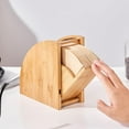 thumbnail image 2 of Wooden Coffee Filter Holder Box Cone Storage Rack Organizer for Coffee Filters and Cleaning Accessories, 2 of 6