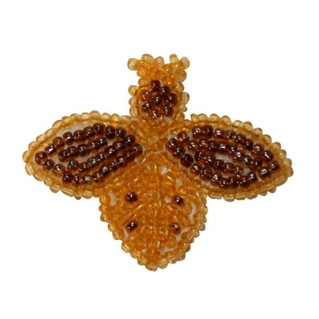 Flying Ladybug - ID 8948 Ladybug Garden Insect Patch Beetle Flying Bug Beaded Iron On Applique