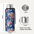 thumbnail image 7 of 20 Oz Pioneer Flower Coffee Tumbler Double Wall Insulated Stainless Steel Water Bottle | Metal Reusable Thermoses Flask with Cup Cap | Leak & Sweat Proof with Anti-Dust Lid, 7 of 7