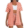 thumbnail image 1 of Mujeres largo cardigan con bolsillos estilo de moda suelto no posicionamiento impreso manga corta y pantalones cortos conjunto de bolsillo sudadera y pantalones conjunto para mujeres, 1 of 6