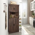 thumbnail image 7 of Blotout 68" Tall Farmhouse Corner Cabinet with 4 Doors, 28.3" W Barn Door Storage Cabinet with Adjustable Shelves, 5 Tier Corner Storage Cabinet for Bathroom,Living Room,Kitchen, 7 of 7