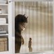 thumbnail image 5 of Donde viven los monstruos-theme 4-Piece Shower Curtain Set with Rugs, Waterproof Bathroom Decor Set Includes Bath Mat, U-Shaped Rug, Toilet Lid Cover and Curtain with Hooks, 5 of 6