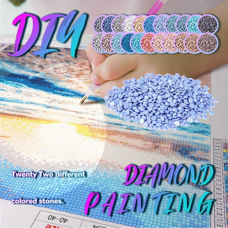 LAVIDASS Art and Crafts for Girls Ages 8-12 4 Pack Gem Art by Numbers 5D  Diamond Painting Full Drill Diamond Art for Kids Ages 6-8-10-12 for Gift