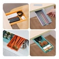 thumbnail image 5 of JilgTeok 2 Packs Under Desk Storage Drawer Organizer Hidden Office Desk Organizer with Adhesive Mount for Small Supplies Accessories, 5 of 5