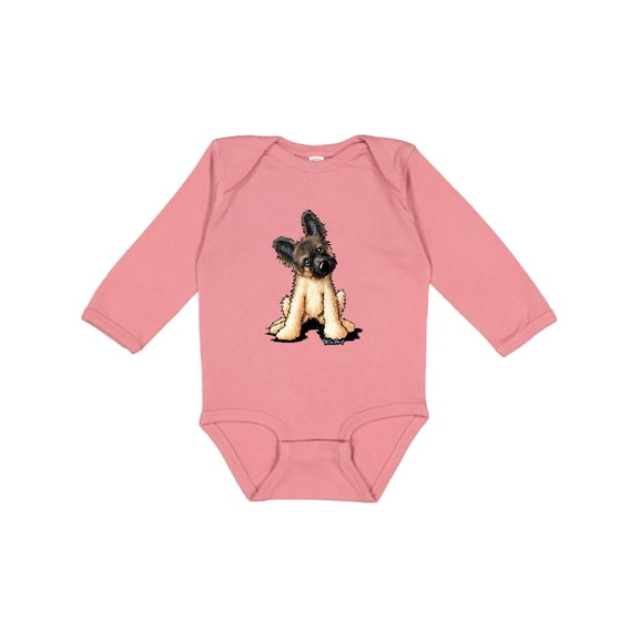 Inktastic Shepherd Puppy Boys or Girls Long Sleeve Baby Bodysuit