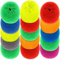ACDANC Plastic Dish Scrubbers for Dishes Plastic Pot Round Scrubber Scouring Pad Nylon Dish Scrubber,Mesh Scouring Dish Pads Non Scratch Scrubbers (Rainbow Colors,15 Pieces)