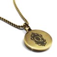 thumbnail image 1 of Stainless Steel Alphabet Letter Q initial Round Medallion Pendant Necklace, 1 of 3