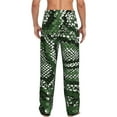 thumbnail image 3 of Daiia Men'S Green Snakeskin Pants,Bottoms Sleep Lounge,Pajama Pants,Pj Bottoms Drawstring And Pockets-Small, 3 of 9