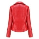 thumbnail image 4 of Chaquetas para mujer Slim Leather Stand Collar Zip Motocicleta Traje Cinturón Abrigo Chaqueta Tops Odeerbi ODB-3, 4 of 5
