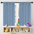 thumbnail image 5 of Blue Orange Checkerboard Blue Pattern Kids Curtains,Childrens Insulated Curtains Set Of 2,Bedroom Essentials,Teen Room Decor 42"X54", 5 of 5