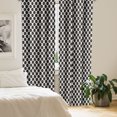 thumbnail image 2 of Ambesonne Minimalist Window Curtains, Curved Groovy Shapes, Each 28" W x 84" L, Ivory and Charcoal Grey, 2 of 4