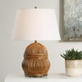 thumbnail image 2 of Uttermost Reed Honey Rattan Table Lamp in Brown, 2 of 10