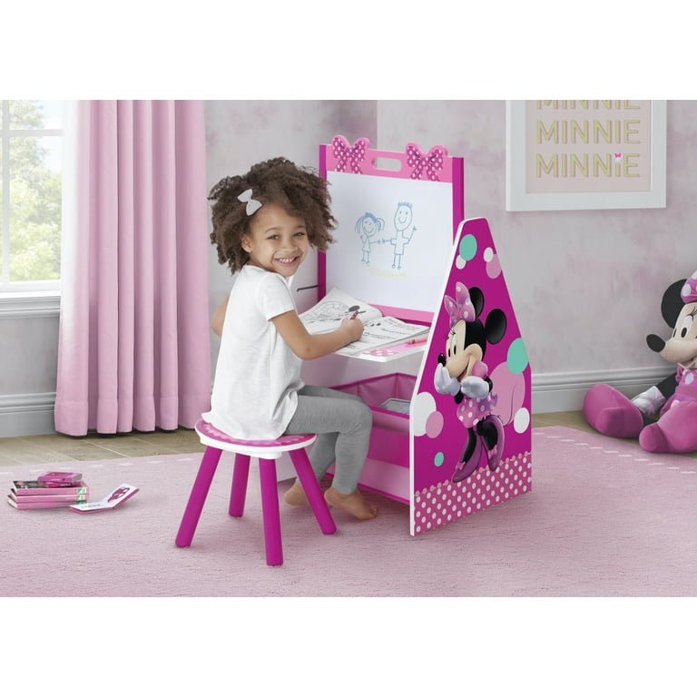 Disney Minnie Mouse Deluxe Kids Art Table, Easel, Desk, Stool