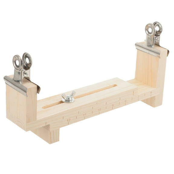 PAMINGONO Bracelet Making Tool 1 Set Lanyards Bracelet Maker Beige Color Wooden Frame for Beginners