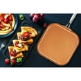 Original Copper Pan NonStick Square Griddle Pan, 11?