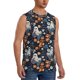 thumbnail image 2 of Balery Cute ghost in the flowers Camisetas sin mangas para hombre, absorbe la humedad y protege contra el mal olor.-Large, 2 of 7