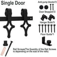 thumbnail image 3 of CCJH 11 FT Sliding Barn Door Hardware Track Kit & Barn Door Floor Guide Heavy Duty Sturdy Smoothly and Quietly Fit Max 66" Wide Door Single Door Hanging Rail, 3 of 4