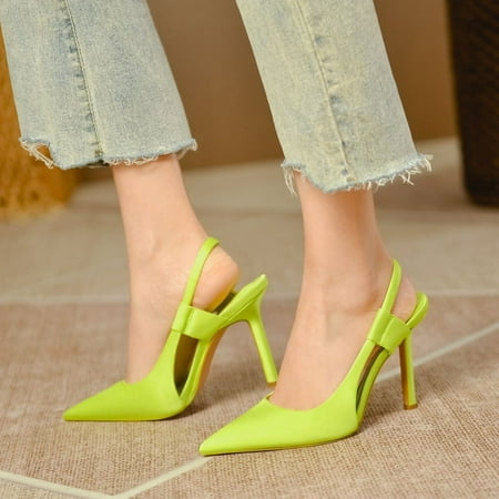 

NEW Womens Slingback Pointed Toe Stiletto Slip-on High Heels Office Lady Sandals Party Prom Dress Shoes