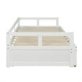 thumbnail image 5 of CoSoTower Extending Daybed with Trundle Frame, Sofa Bed Support Platform for Living Room Bedroom Apartment, White, 5 of 6
