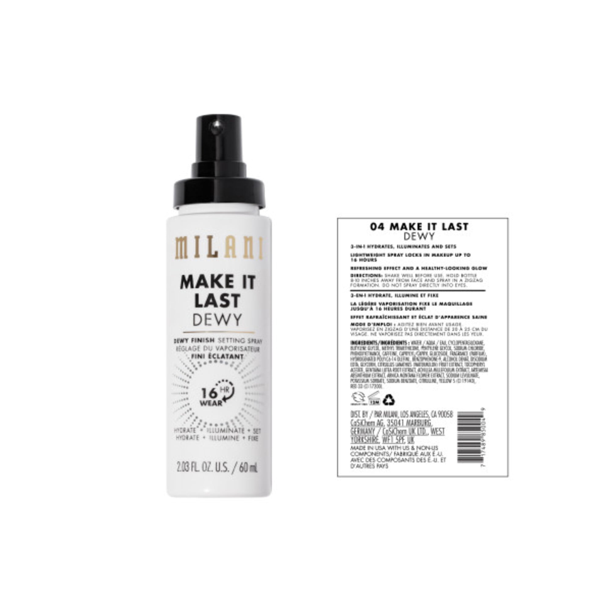 Milani Make It Dewey Setting Spray - Hydrate + Illuminate + Set