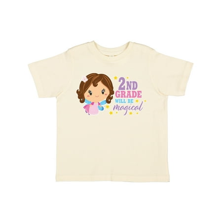 

Inktastic 2nd Grade will be Magical with Brown Haired Fairy Gift Toddler Toddler Girl T-Shirt