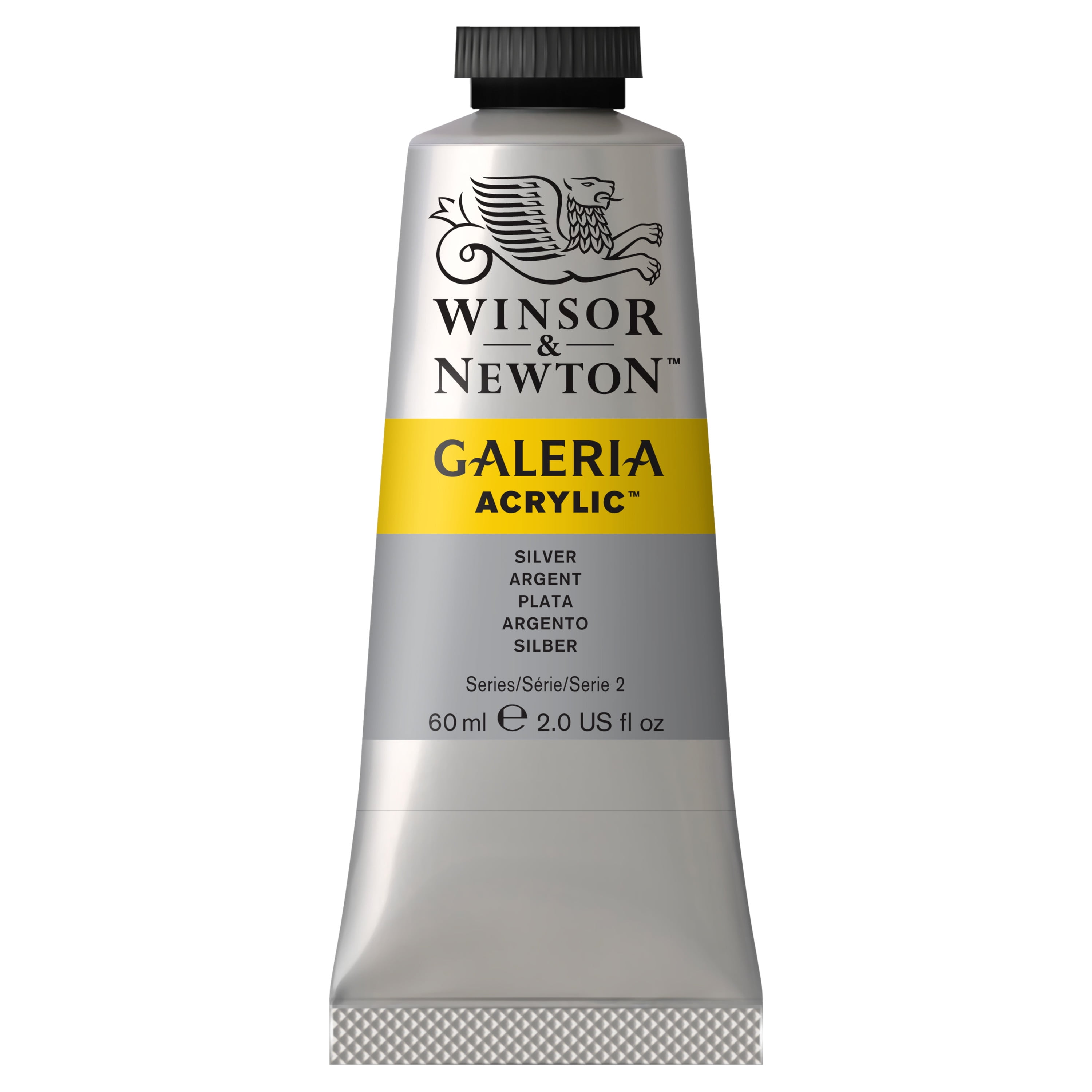 (2 pack) Winsor & Newton Galeria Acrylic Paint, 60ml, Silver