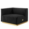 thumbnail image 4 of Modway Conjure Channel Tufted Performance Velvet Sofa in Gold Black, 4 of 10